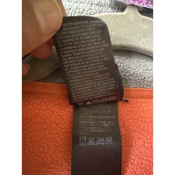 The North Face Women’s Fleece Jacket Size L Coral Pink Gray Full Zip - Picture 8 of 9